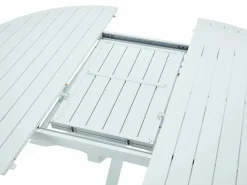 New MYLIA Comedor de jardín de aluminio: una mesa extensible + 4 sillas - YOHA de Blanco