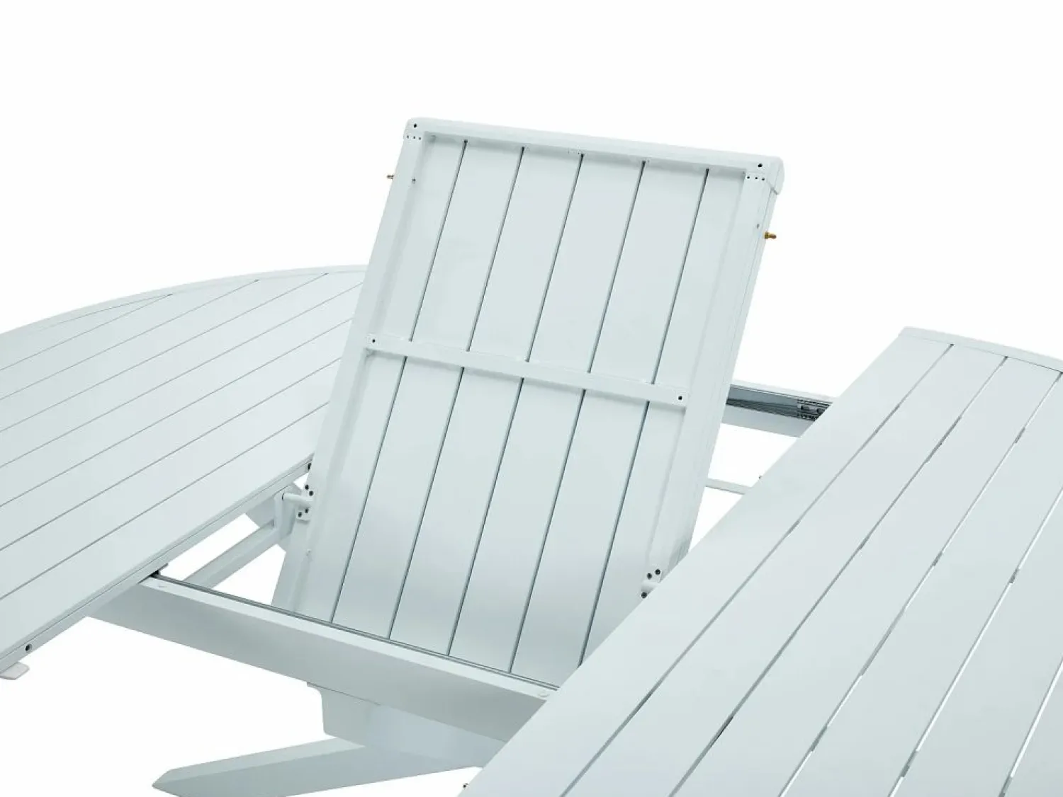 New MYLIA Comedor de jardín de aluminio: una mesa extensible + 4 sillas - YOHA de Blanco