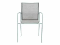 New MYLIA Comedor de jardín de aluminio: una mesa extensible + 4 sillas - YOHA de Blanco