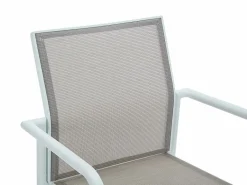 New MYLIA Comedor de jardín de aluminio: una mesa extensible + 4 sillas - YOHA de Blanco