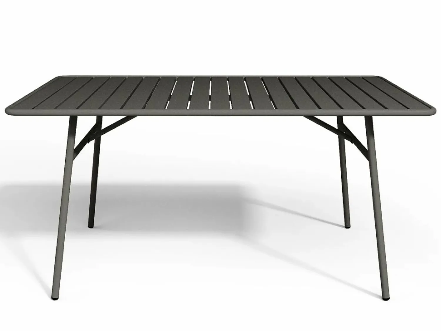 Comedor de jardín de metal: Mesa An. 160 cm y 4 sillas apilables Comedores De Jardín