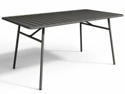 Comedor de jardín de metal: Mesa An. 160 cm y 4 sillas apilables Comedores De Jardín