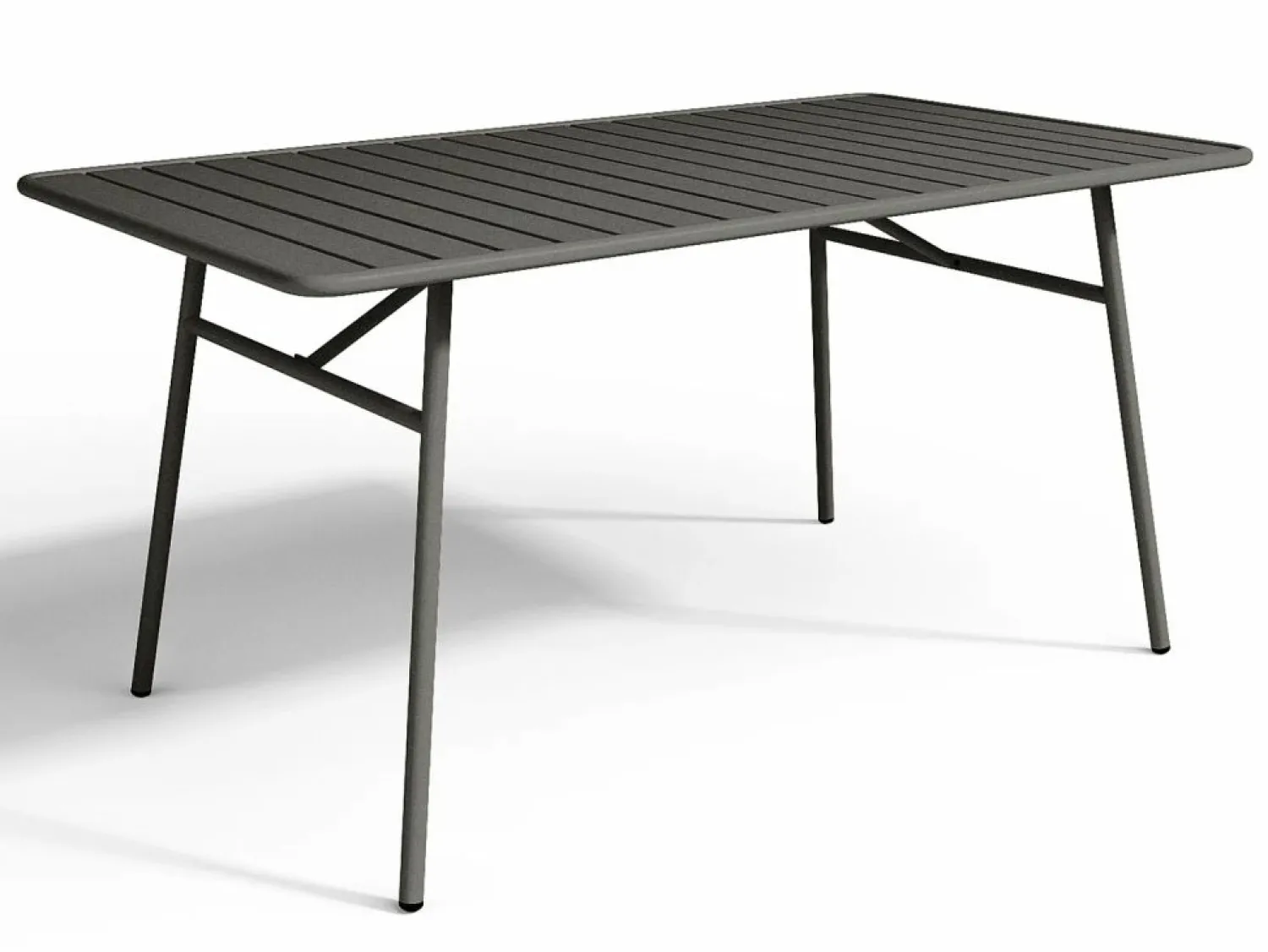 Comedor de jardín de metal: Mesa An. 160 cm y 4 sillas apilables Comedores De Jardín