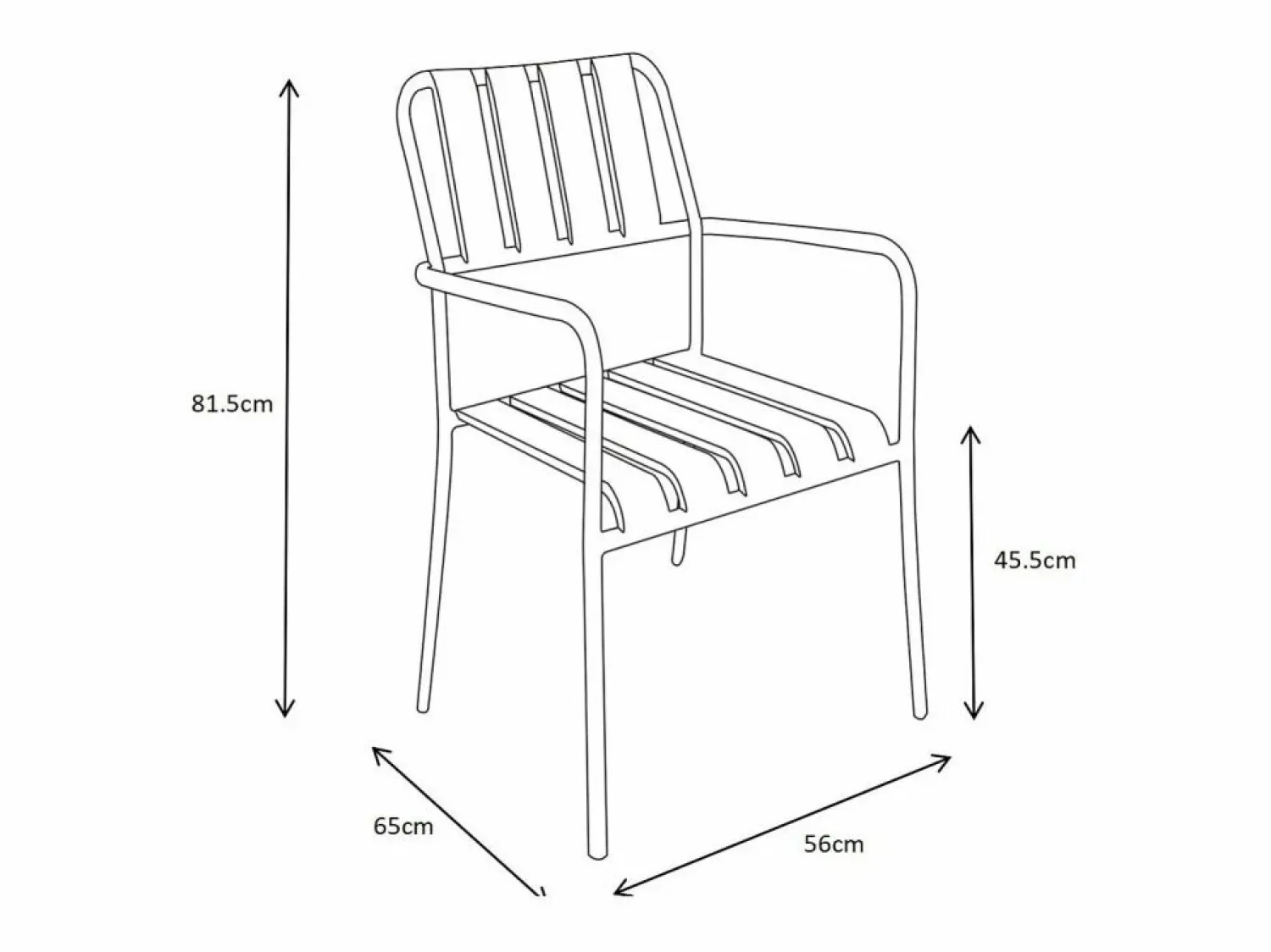 Discount MYLIA Comedor de jardín de metal: 1 mesa de 160 cm y 6 sillas - - BIRMOS Gris antracita
