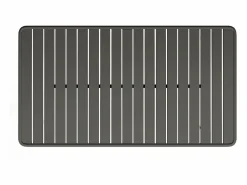 Discount MYLIA Comedor de jardín de metal: 1 mesa de 160 cm y 6 sillas - - BIRMOS Gris antracita