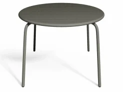 Comedor de jardín de metal - Mesa D.110 cm y 4 sillas apilables Comedores De Jardín