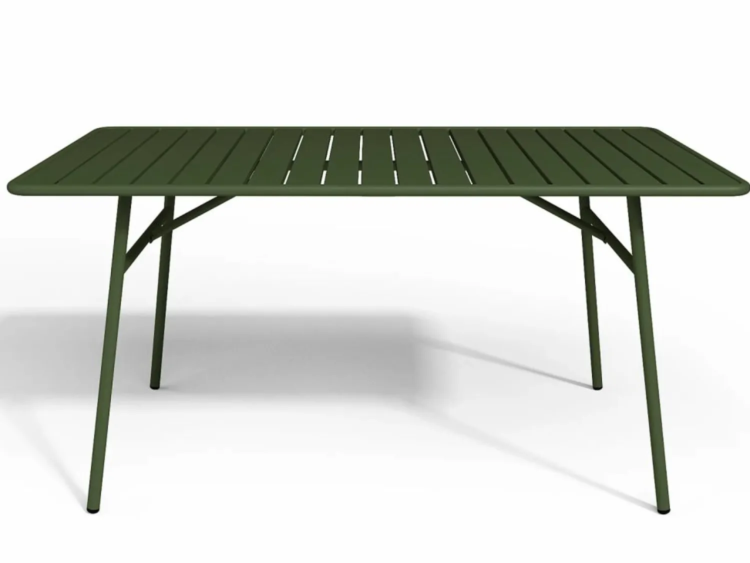 Online Comedor de jardín de metal una mesa L.160 con 2 sillones y 4 sillas Verde Comedores De Jardín