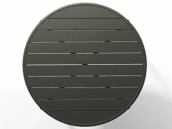 Outlet Comedor de jardín de metal 1 mesa y 4 sillones apilables - MIRMANDE Comedores De Jardín
