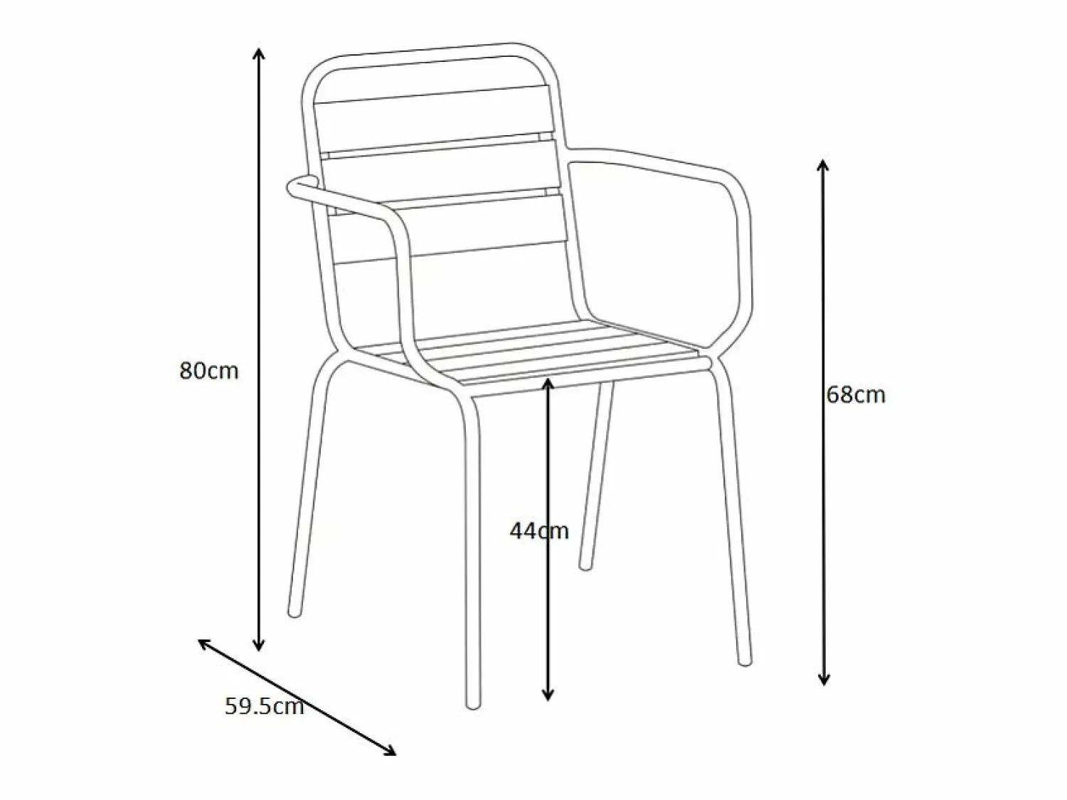 Clearance Comedor de jardín de metal - Mesa redonda D.130cm y 6 sillones apilables - Verde - MIRMANDE de Comedores De Jardín