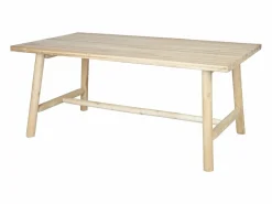 Sale MYLIA Comedor de jardín de teca: mesa L.180 cm y 6 sillas - Natural claro - TULUM de Color natural claro