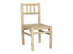 Sale MYLIA Comedor de jardín de teca: mesa L.180 cm y 6 sillas - Natural claro - TULUM de Color natural claro