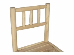 Sale MYLIA Comedor de jardín de teca: mesa L.180 cm y 6 sillas - Natural claro - TULUM de Color natural claro