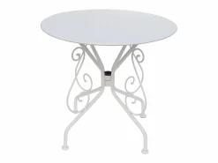 Hot MYLIA Comedor jardin estilo hierro forjado - - GUERMANTES Blanco
