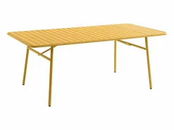 Clearance Comedor jardín metal Mesa An. 160 cm y 4 sillas - Amarillo - MIRMANDE Comedores De Jardín