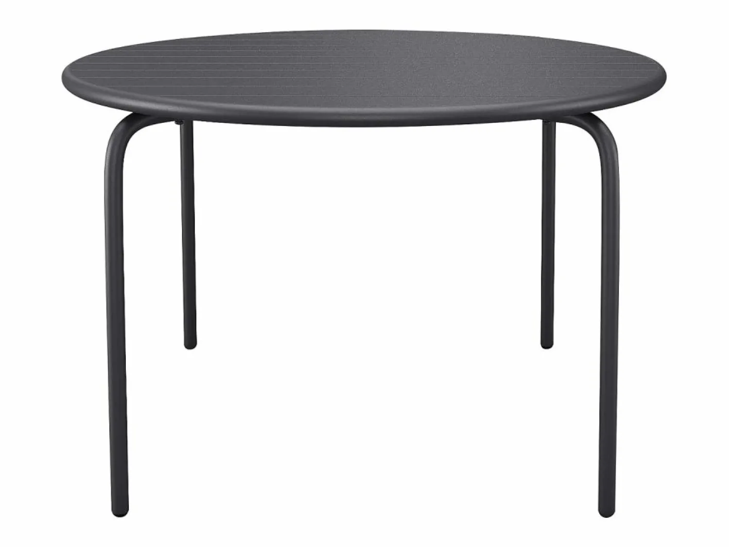 Online MYLIA Comedor jardín metal mesa redonda y 6 sillas apilables - MIRMANDE Gris antracita