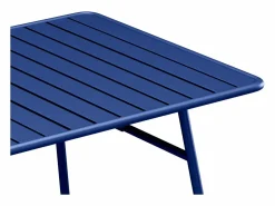 Hot Comedor jardín metálico mesa y 8 sillones apilables Azul noche - MIRMANDE de Comedores De Jardín
