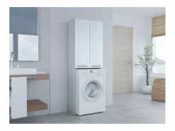 Discount COMO - Mueble para lavadora de estilo moderno - 183x64x30 - 2 puertas+4 baldas Mueble Para Lavadora