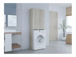 TOPESHOP COMO - Mueble para lavadora de estilo moderno - 183x64x30 - 2 puertas+4 baldas