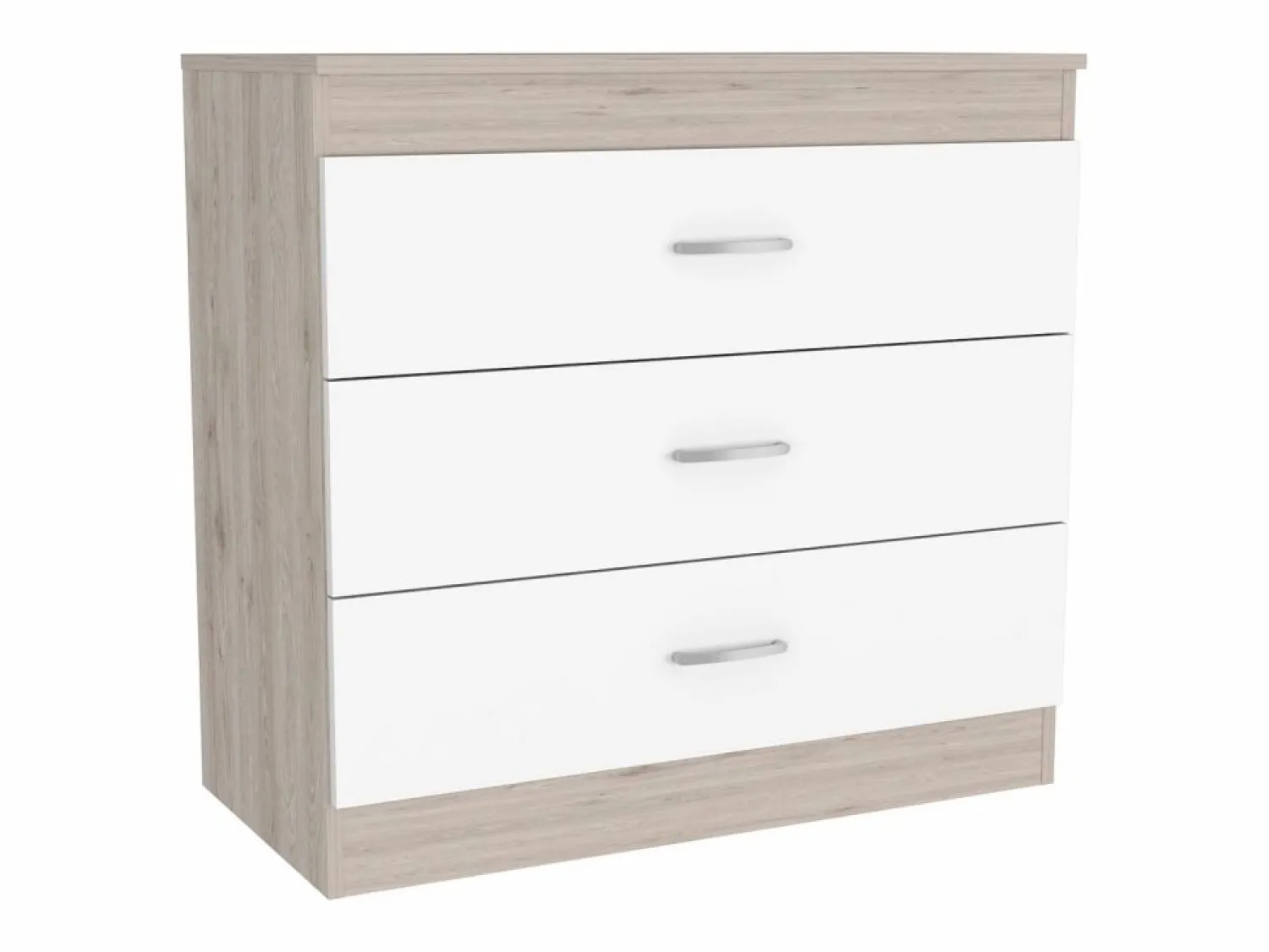 Best Comoda Melia en melamino con 3 cajones de rieles metalicos , , 75.7 cm X 80 cm X 39.8 cm Cómoda