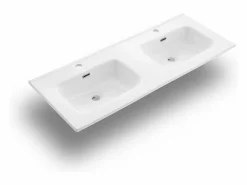 Best Composición bañera doble 5 piezas VENERE mate Mueble De Baño Con Doble Lavabo