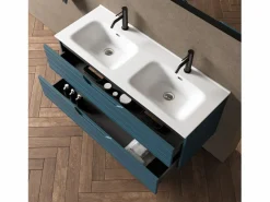 Outlet Composición de doble lavabo 5 piezas SOLMIRA Mueble De Baño Con Doble Lavabo