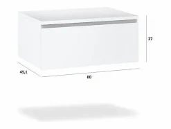 Sale Composición de lavabo doble ASTRA de 9 piezas en roble miel/blanco mate Mueble De Baño Con Doble Lavabo