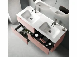 New Composición lavabo doble SOLMIRA empolvado Rosa