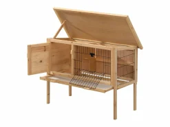 Clearance Vente-unique Conejera con patas para conejos y roedores - Ancho 91 x Prof. 45 x Alt. 70 - LAPIUS Color natural claro