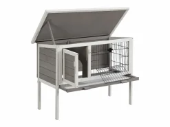 Vente-unique Conejera con patas para conejos y roedores - Ancho 91 x Prof. 45 x Alt.. 70 cm - LAPIUS