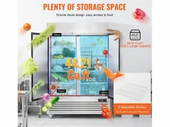 Sale Congelador Comercial SucceBuy 1 100 L Vertical 2 Puertas Plateado