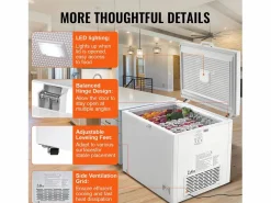Congelador Horizontal SucceBuy de 345 L con 4 Cestas
