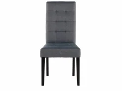 Vente-unique Conjunto 6 sillas VILLOSA - Tela y Patas de madera