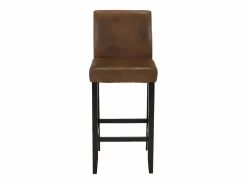 Sale Conjunto 2 taburetes bar SANTOS - Aspecto piel envejecida Muebles De Bar|Taburete Alto
