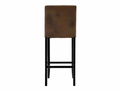 Sale Conjunto 2 taburetes bar SANTOS - Aspecto piel envejecida Muebles De Bar|Taburete Alto