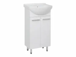 Conjunto para baño de pie, 45 cm, armario con lavabo, columna, semicolumna Lupo