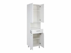 Outlet Conjunto para baño de pie 55 cm Armario con lavabo Columna 50 cm Cómoda Armario superior Lupo Conjunto De Baño