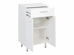 Outlet Conjunto para baño de pie 55 cm Armario con lavabo Columna 50 cm Cómoda Armario superior Lupo Conjunto De Baño