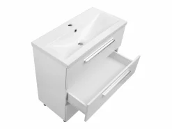 Sale Conjunto para baño de pie, 80 cm, armario con lavabo, columna Bryza Blanco