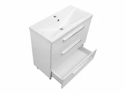 Sale Conjunto para baño de pie, 80 cm, armario con lavabo, columna Bryza Blanco