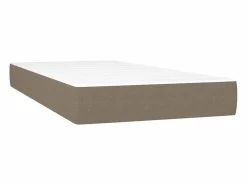 Online Conjunto Boxspring - 90x190 cm + colchón tela gris taupe ES367757 Cama Continental Boxspring