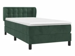Clearance Conjunto Boxspring - 90x200 cm + Somieres + colchón terciopelo oscuro ES39600 Cama Continental Boxspring