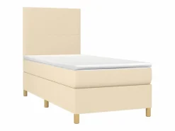Outlet Conjunto Boxspring - 80x200 cm colchón y luces LED tela ES511319 Cama Continental Boxspring