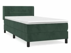 Conjunto Boxspring - 90x200 cm + colchón terciopelo oscuro ES333460