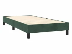 Hot Conjunto Boxspring - 90x200 cm + Somieres + colchón terciopelo oscuro ES38171 Verde