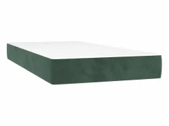 Hot Conjunto Boxspring - 90x200 cm + Somieres + colchón terciopelo oscuro ES38171 Verde