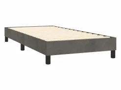 Conjunto Boxspring - 80x200 cm + colchón terciopelo oscuro ES548405