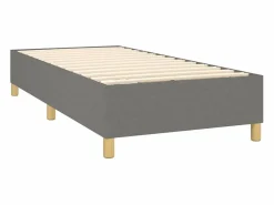 Conjunto Boxspring - 90x190 cm colchón y luces LED tela oscuro ES848933