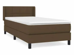 Clearance Conjunto Boxspring - 90x190 cm + Somieres + colchón tela marrón oscuro ES45859 Cama Continental Boxspring