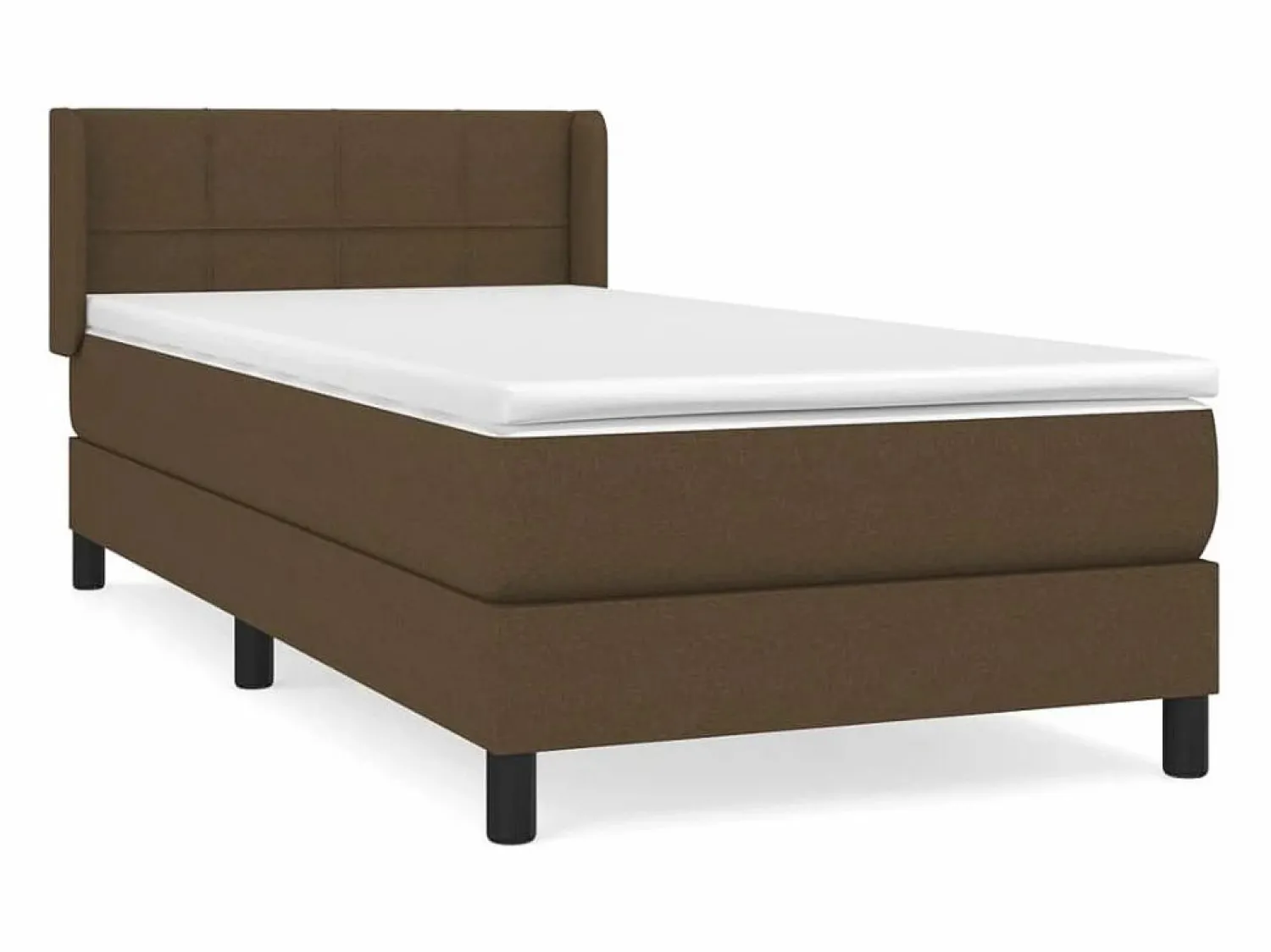 Clearance Conjunto Boxspring - 90x190 cm + Somieres + colchón tela marrón oscuro ES45859 Cama Continental Boxspring