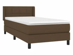 Clearance Conjunto Boxspring - 90x190 cm + Somieres + colchón tela marrón oscuro ES45859 Cama Continental Boxspring